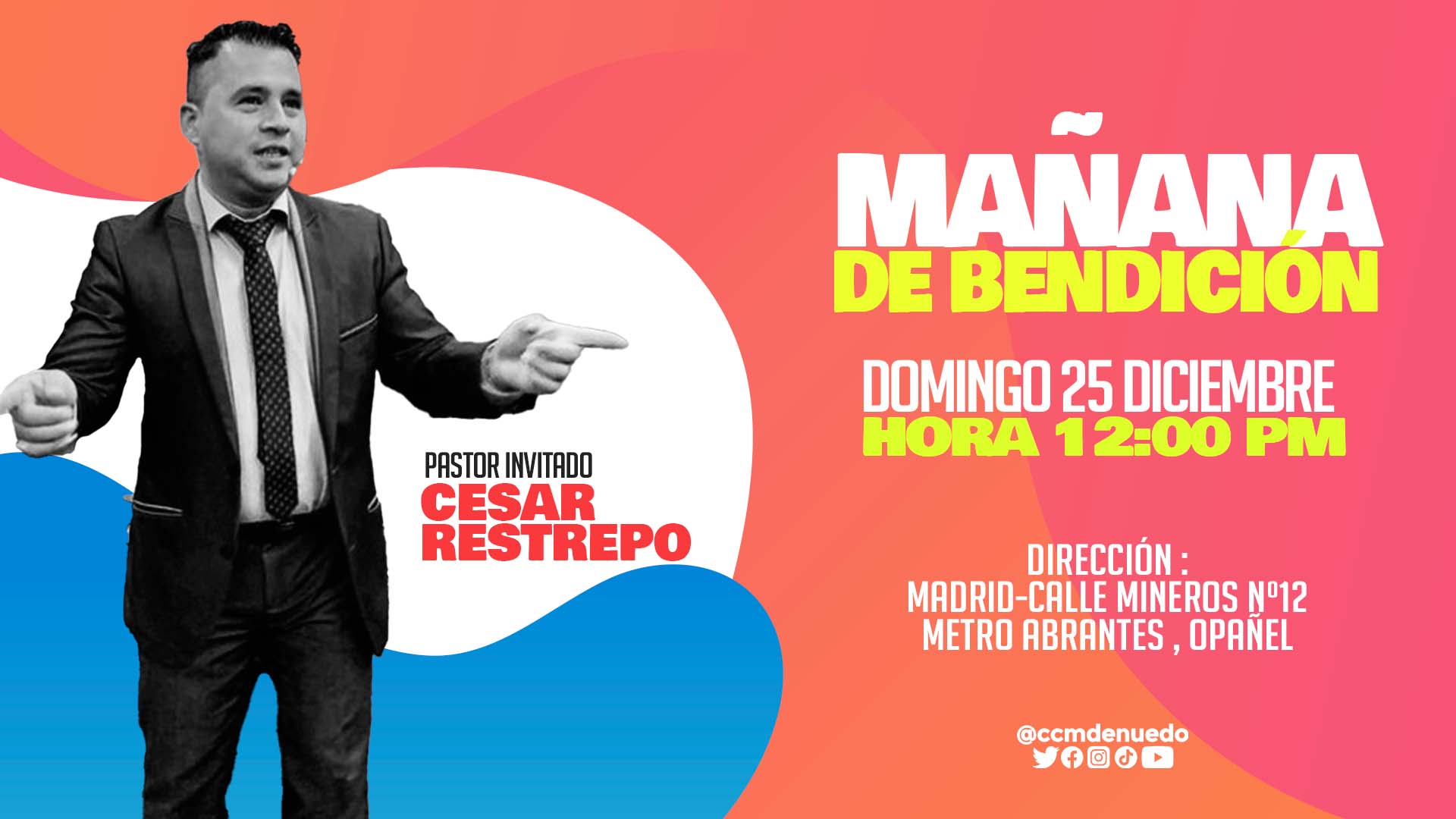 Mañana de bendición - Pastor César Restrepo - Ministerio Denuedo - Iglesia en España - Predicas en español